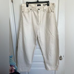 Cream/ ivory colored mom jeans